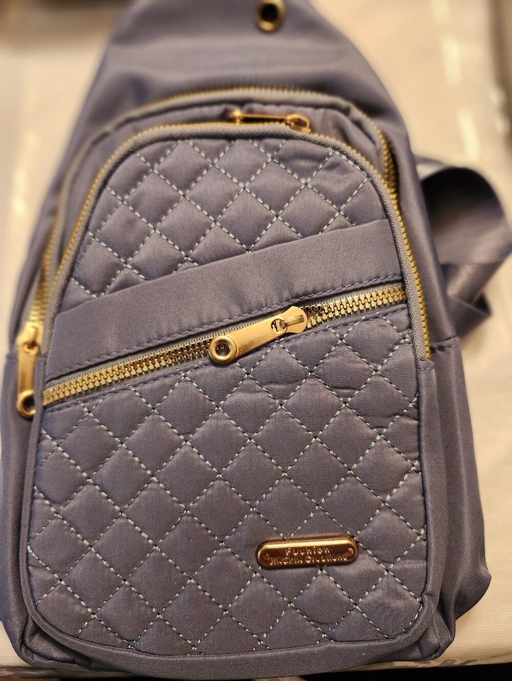 Sondra Roberts Quilted Backpack in Purple Like New